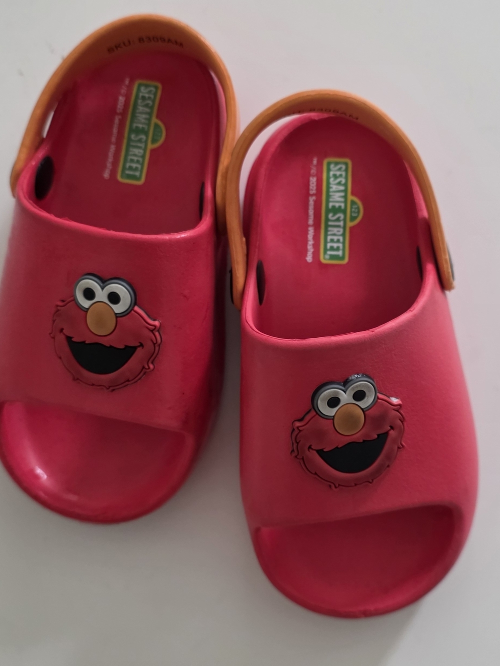 Sesame Street Elmo Pink Kids Slip-On Sandals